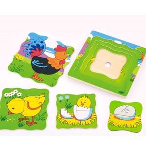 VIGA Grow-up Puzzle - Rooster